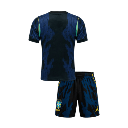 Brazil Kids Away Soccer Kit World Cup 2026 Navy