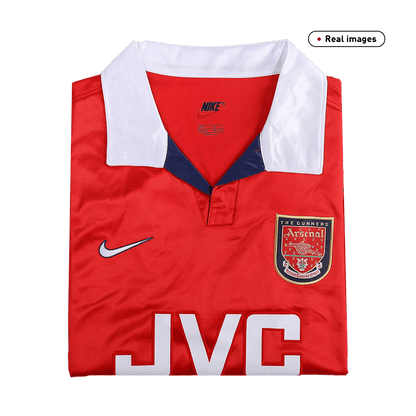 Retro Arsenal Mens Home Soccer Jersey 1998/99 Red&White
