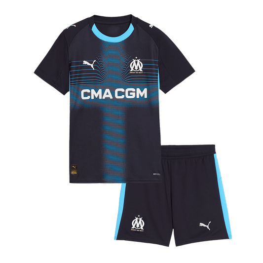 Marseille Kids Away Soccer Kit 2025/26 Navy