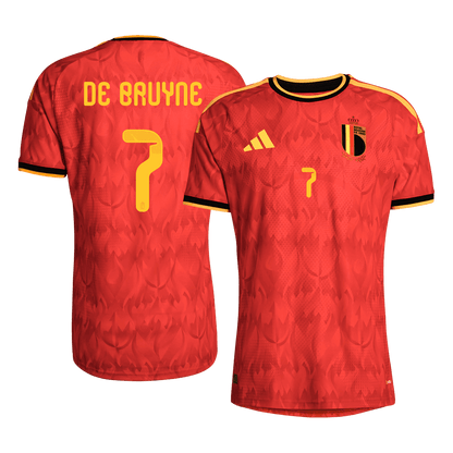 DE BRUYNE #7 Belgium Mens Home Soccer Jersey World Cup 2026 Red - Player Version
