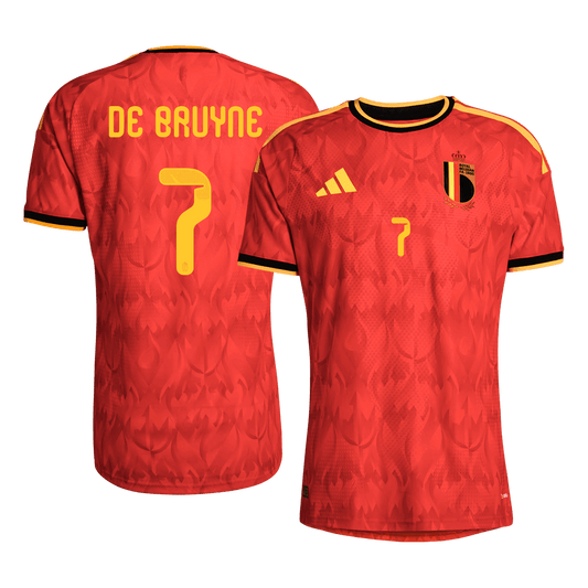 DE BRUYNE #7 Belgium Mens Home Soccer Jersey World Cup 2026 Red - Player Version