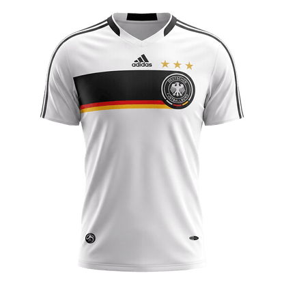 Retro Germany Mens Home Soccer Jersey 2008 White