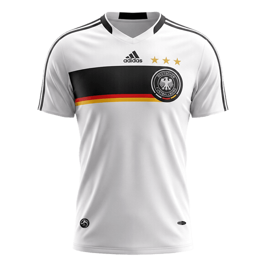 Retro Germany Mens Home Soccer Jersey 2008 White