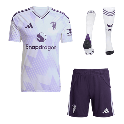 Manchester United Mens Away Soccer Full Set 2025/26 White