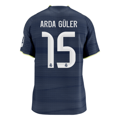ARDA GÜLER #15 Real Madrid Mens Away Soccer Jersey 2025/26 Navy - Player Version [PREMIUM]