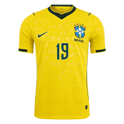 ENDRICK #19 Brazil Mens Home Soccer Jersey World Cup 2026 Yellow - Player Version