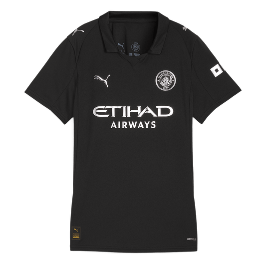 Manchester City Womens Away Soccer Jersey 2025/26 Black