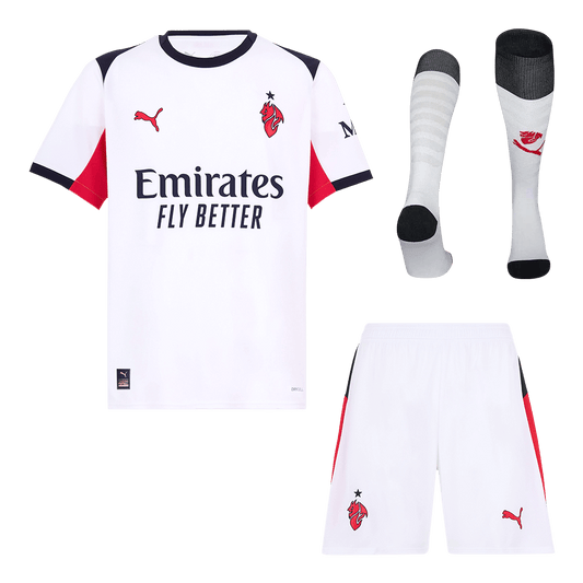 AC Milan Mens Away Soccer Full Set 2025/26 White