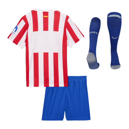 Atletico Madrid Kids Home Soccer Full Set 2025/26 Red&White