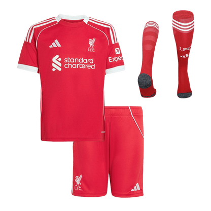 Liverpool Kids Home Soccer Full Set 2025/26 Red