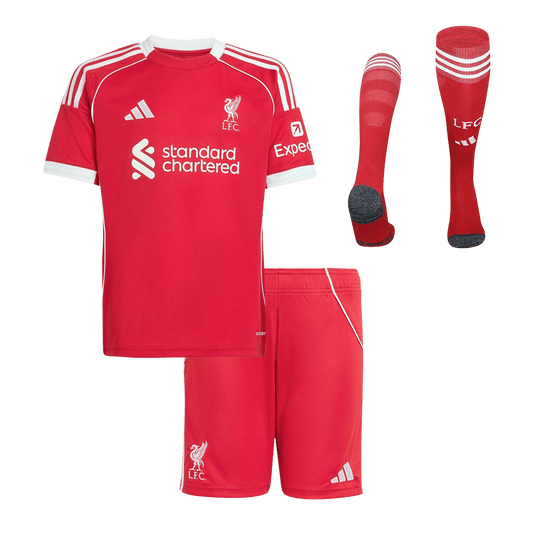 Liverpool Kids Home Soccer Full Set 2025/26 Red