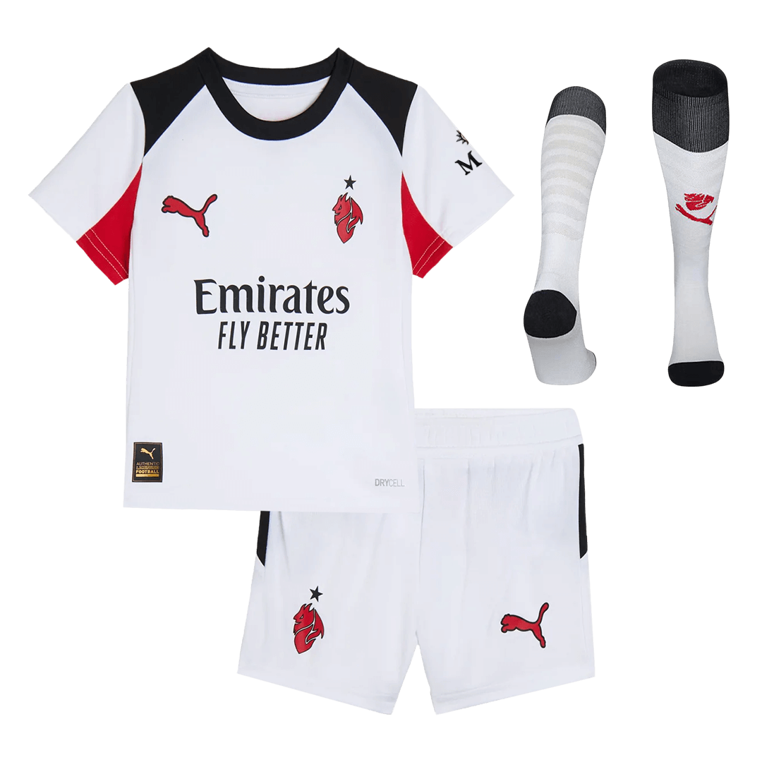 AC Milan Kids Away Soccer Full Set 2025/26 White