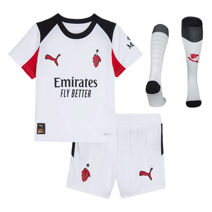 AC Milan Kids Away Soccer Full Set 2025/26 White