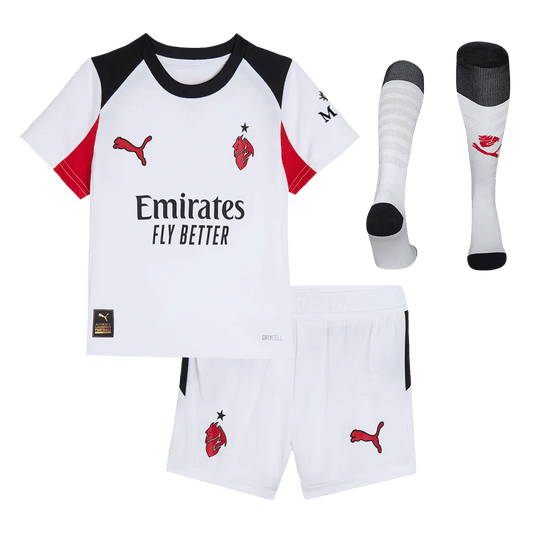AC Milan Kids Away Soccer Full Set 2025/26 White