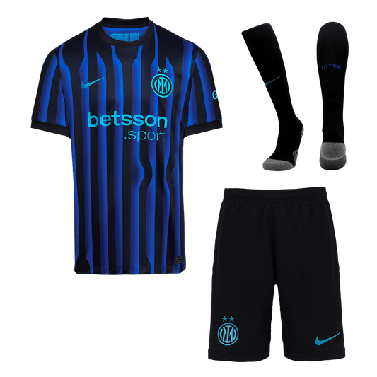 Inter Milan Mens Home Soccer Full Set 2025/26 Blue&Black