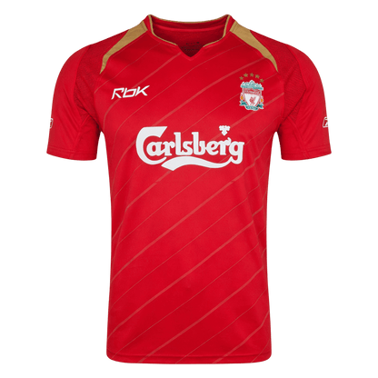 Retro Liverpool Mens Home Soccer Jersey 2005/06 Red