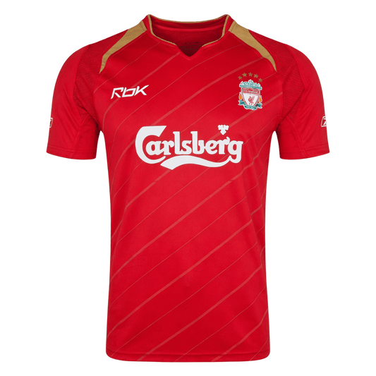 Retro Liverpool Mens Home Soccer Jersey 2005/06 Red