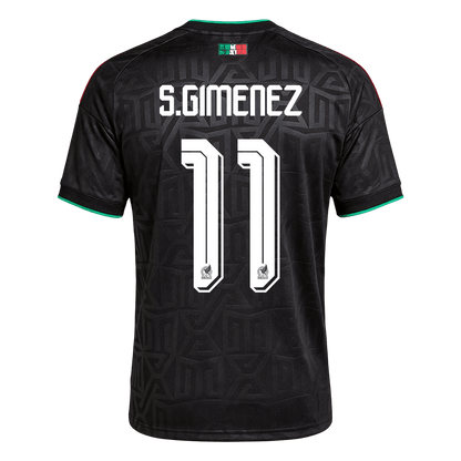 S.GIMENEZ #11 Mexico Mens Third Soccer Jersey World Cup 2026 Black