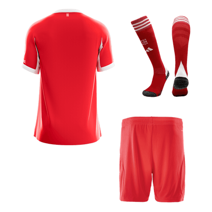 Bayern Munich Mens Home Soccer Full Set 2025/26 Red [PREMIUM]