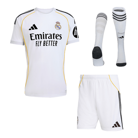 Real Madrid Mens Home Soccer Full Set 2025/26 White [PREMIUM]