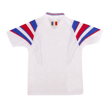 Retro France Mens Away Soccer Jersey 1996 White