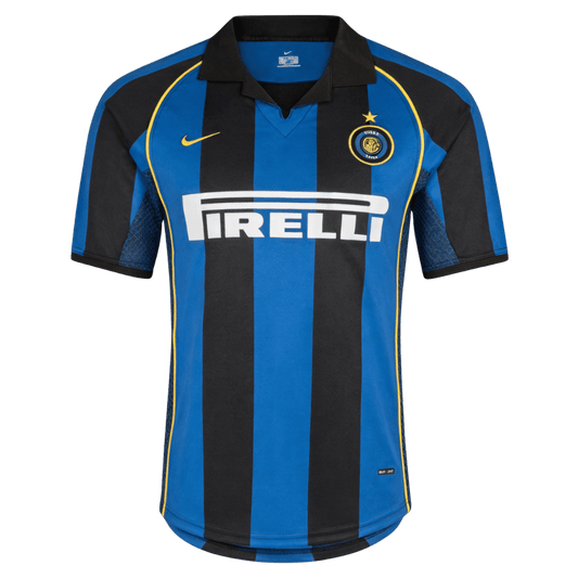Retro Inter Milan Mens Home Soccer Jersey 2001/02 Blue&Black