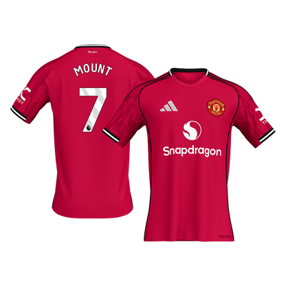 MOUNT #7 Manchester United Mens Home Soccer Jersey 2025/26 Red [PREMIUM]