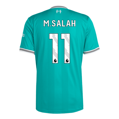 M.SALAH #11 Liverpool Mens Third Away Soccer Jersey 2025/26 Green