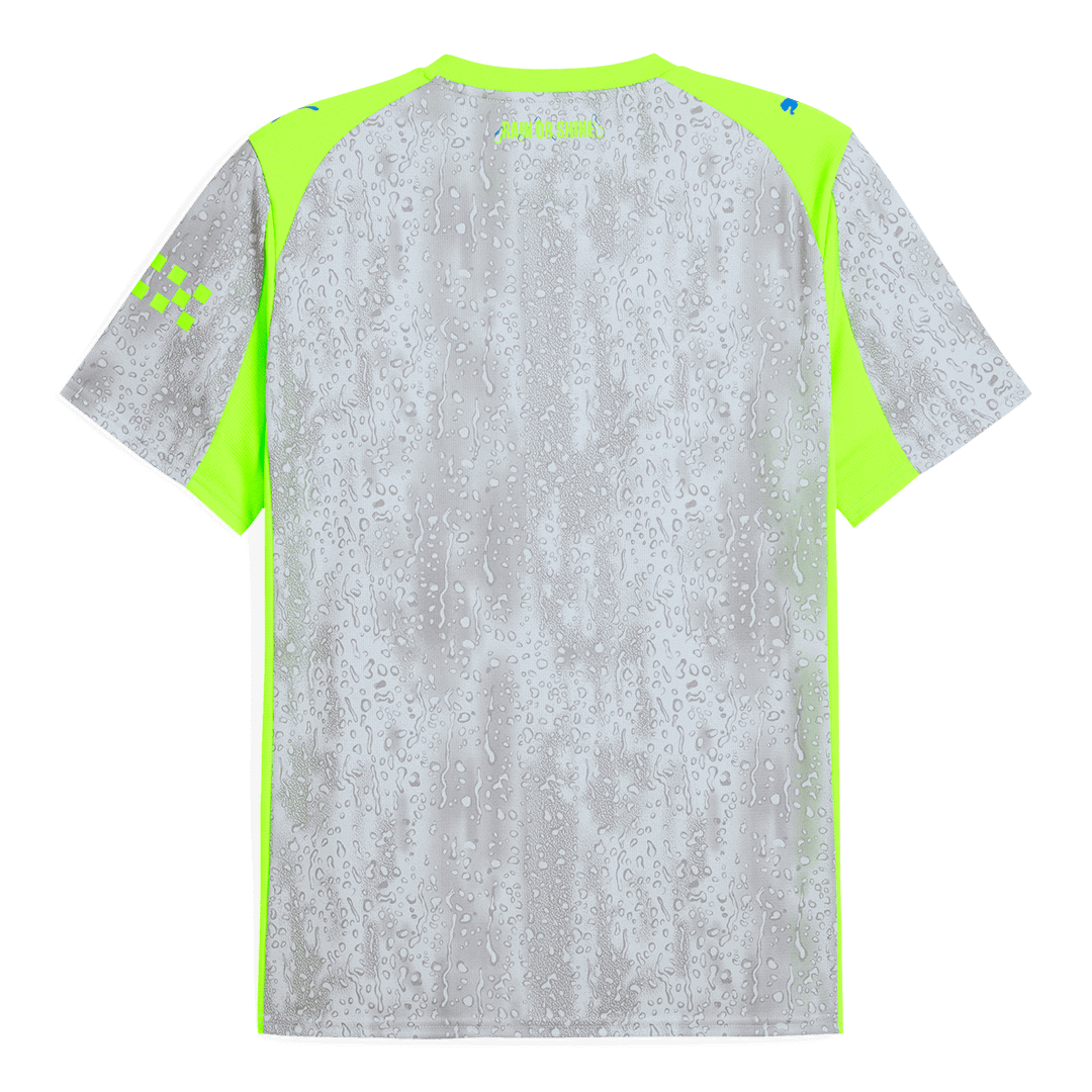 Manchester City Mens Third Away Soccer Kit 2025/26 Gray