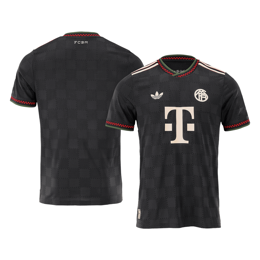 Bayern Munich Mens Third Away Soccer Kit 2025/26 Black - Player Version