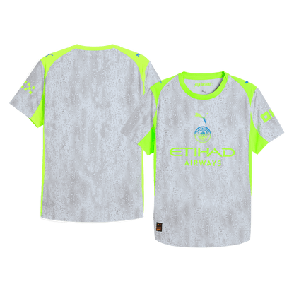 Manchester City Mens Third Away Soccer Jersey 2025/26 Gray - Player Version