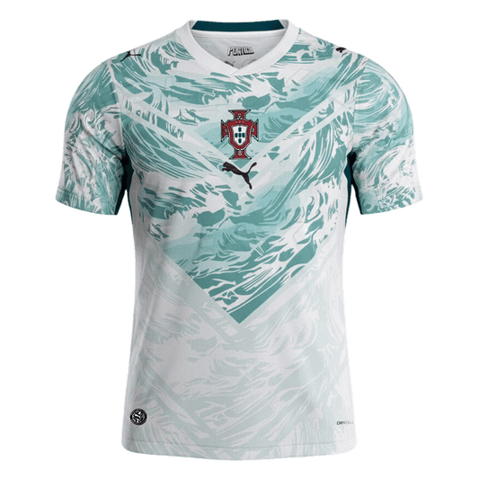 Portugal Mens Away Soccer Jersey World Cup 2026 White&Green