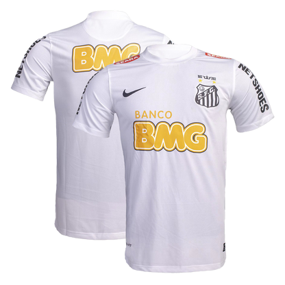 Retro Santos FC Mens Home Soccer Jersey 2011/12 White