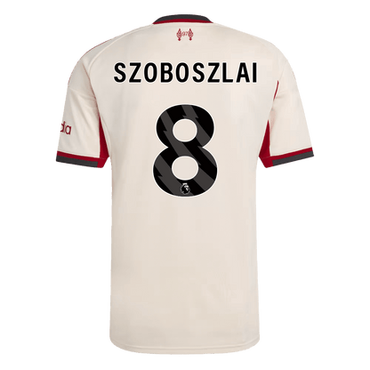 SZOBOSZLAI #8 Liverpool Mens Away Soccer Jersey 2025/26 White