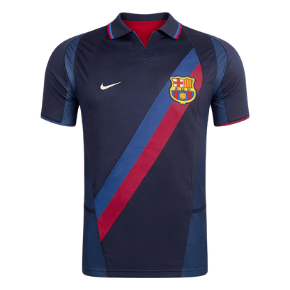 Retro Barcelona Mens Third Soccer Jersey 2002/03 Navy