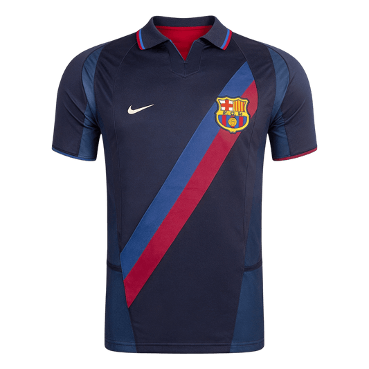 Retro Barcelona Mens Third Soccer Jersey 2002/03 Navy