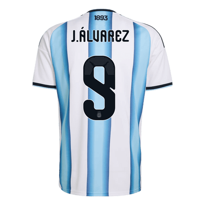 J.ÁLVAREZ #9 Argentina Mens Home Soccer Jersey World Cup 2026 Blue&White [PREMIUM]