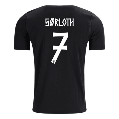 SØRLOTH #7 Norway Mens Away Soccer Jersey World Cup 2026 Black
