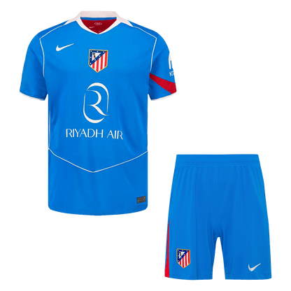Atletico Madrid Mens Third Away Soccer Kit 2025/26 Blue