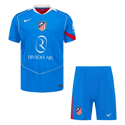 Atletico Madrid Mens Third Away Soccer Kit 2025/26 Blue