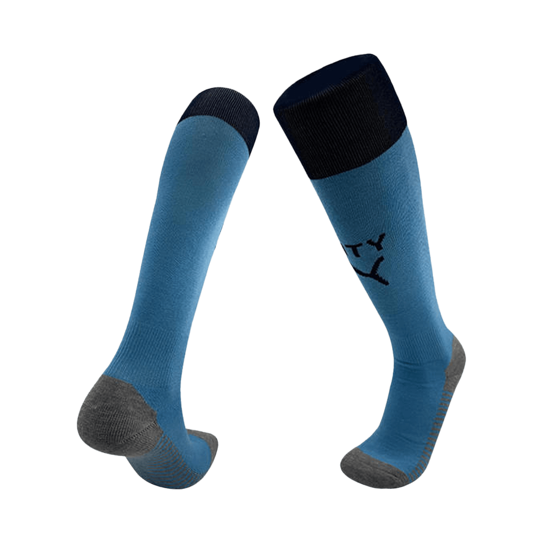 Manchester City Kids Home Soccer Socks 2025/26 Blue [PREMIUM]