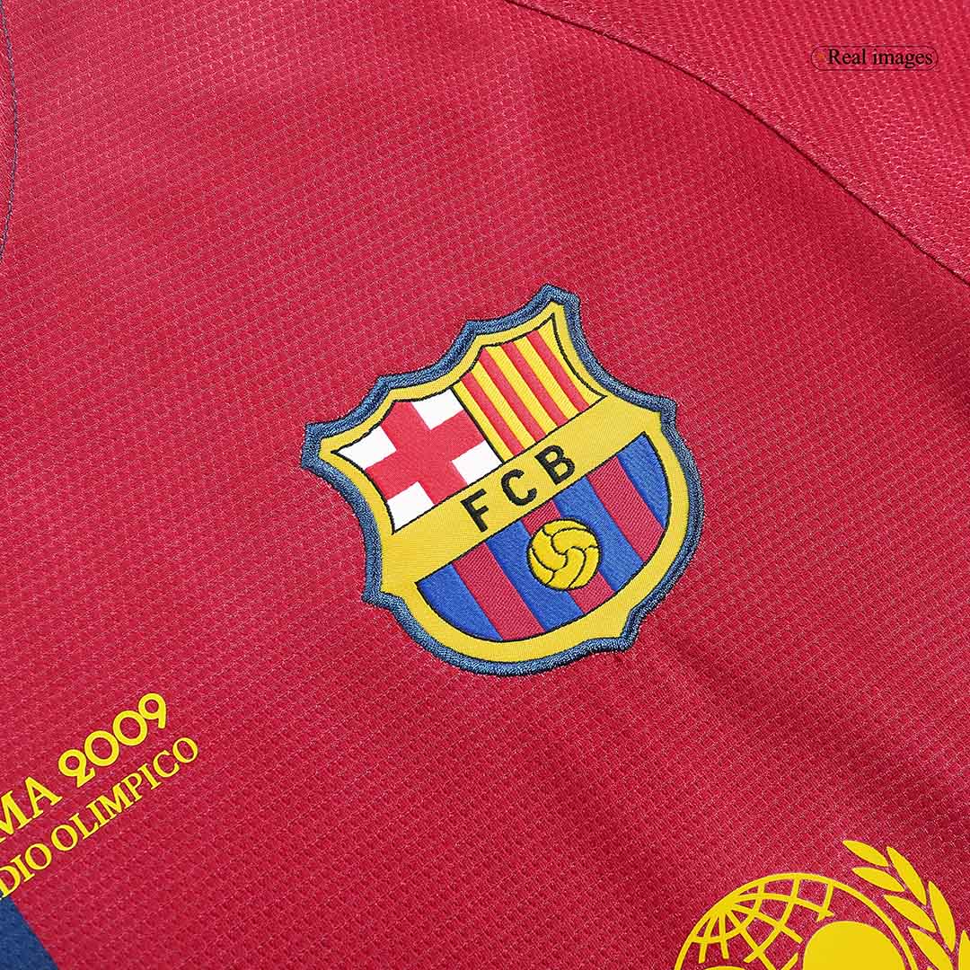 Retro XAVI #6 Barcelona Mens Home Soccer Jersey UCL Final UCL 2008/09 Blue&Red