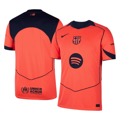 Barcelona Mens Third Away Soccer Jersey 2025/26 Orange