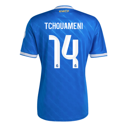 TCHOUAMENI #14 Real Madrid Mens Third Away Soccer Jersey 2025/26 Blue