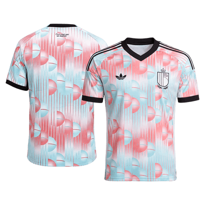 Belgium Mens Away Soccer Jersey World Cup 2026 Blue&Pink