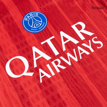 PSG Mens Third Away Soccer Jersey 2025/26 Red - Player Version