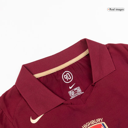 Retro Arsenal Mens Home Long Sleeve Soccer Jersey 2005/06 Red