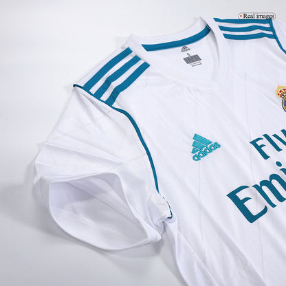 Retro SERGIO RAMOS #4 Real Madrid Mens Home Soccer Jersey 2017/18 White