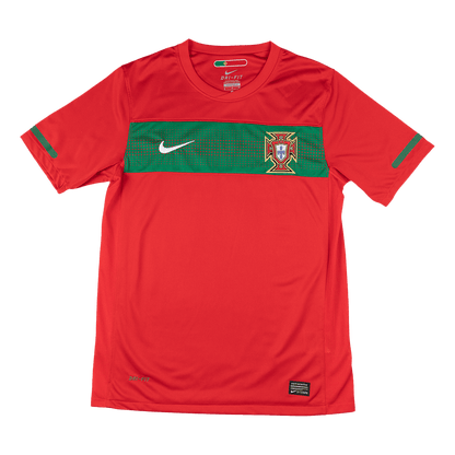 Retro Portugal Mens Home Soccer Jersey 2010 Red