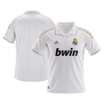 Retro Real Madrid Mens Home Soccer Jersey 2011/12 White